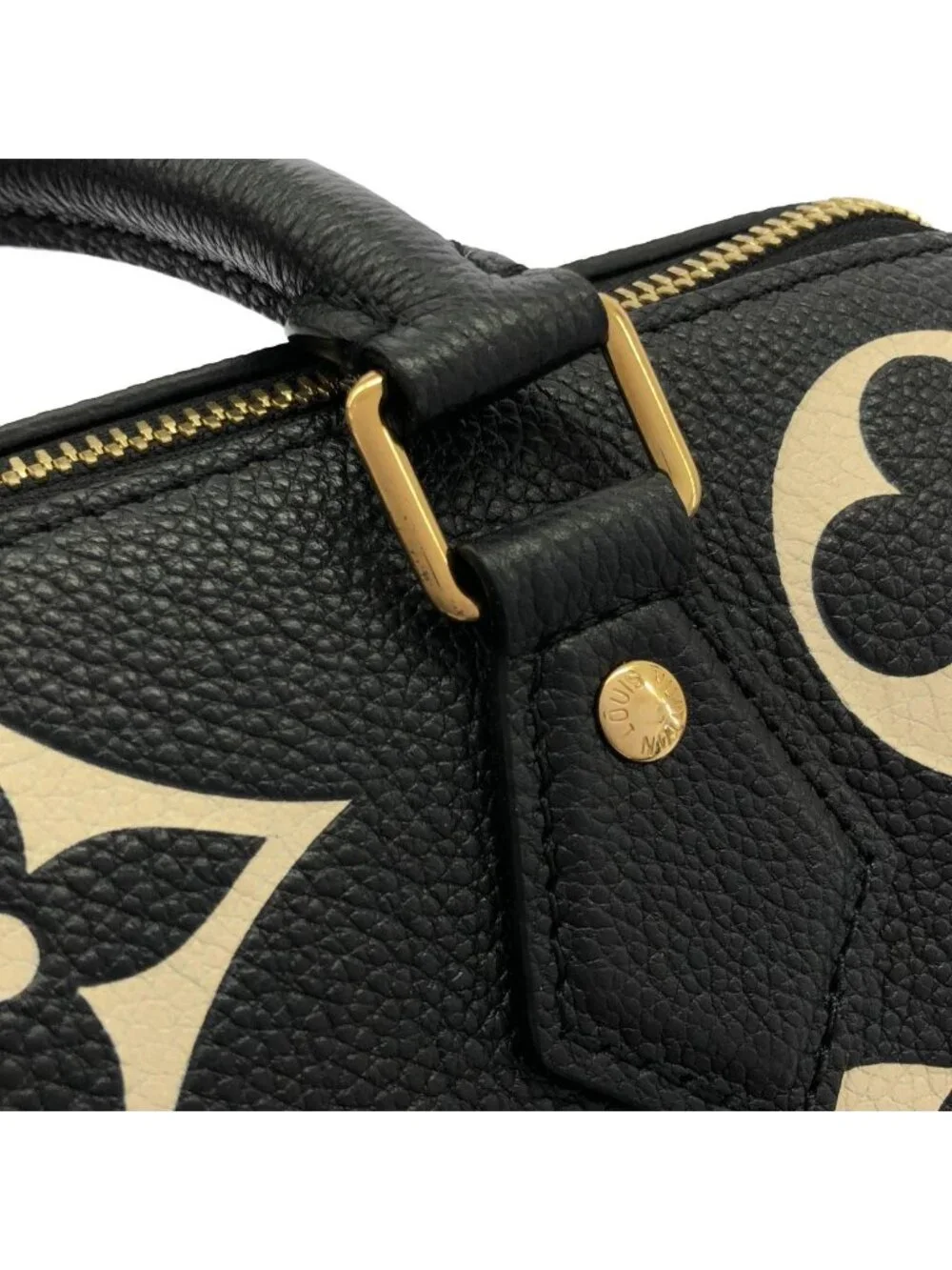 Louis Vuitton Bicolor Monogram Empreinte Speedy Bandouliere 25 Boston Bag